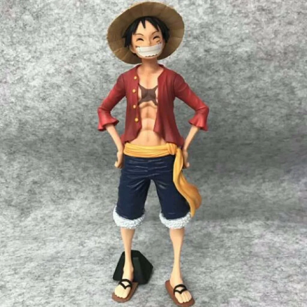 Аниме цельная соломенная шляпа Обезьяна D Luffy экшн-фигурки ПВХ Коллекционная