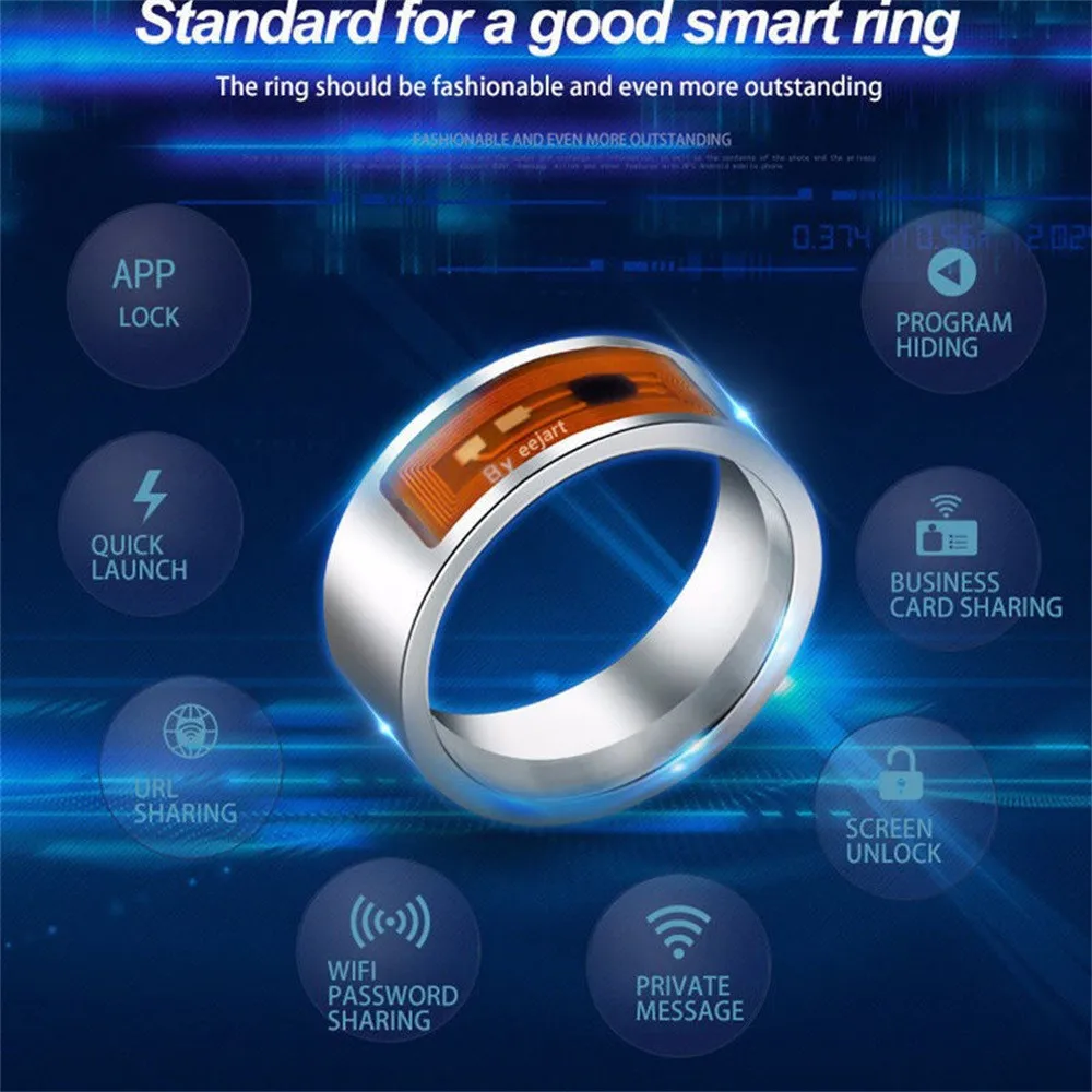 Многофункциональное водонепроницаемое умное кольцо с NFC для пальцев цифровой