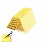 10 шт., желтая термостойкая губка для очистки подставки для электрического паяльника, набор аксессуаров для сварки