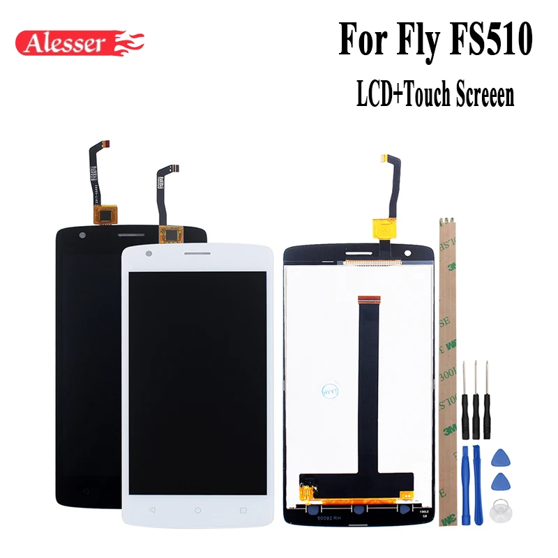 Alesser для Fly FS510 ЖК дисплей и сенсорный экран в сборе запчасти аксессуары телефонов