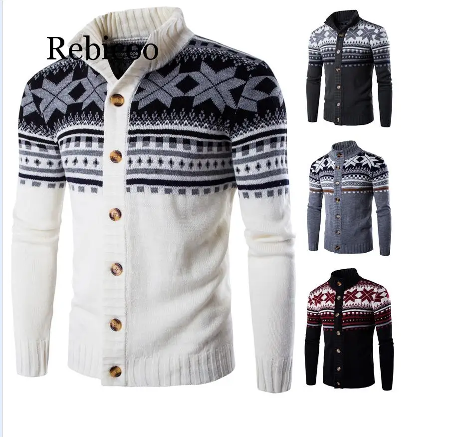 

Осенне-зимние взрывозащищенные свитера 2019 года, рождественские мужские однобортные свитера в европейском и американском стиле