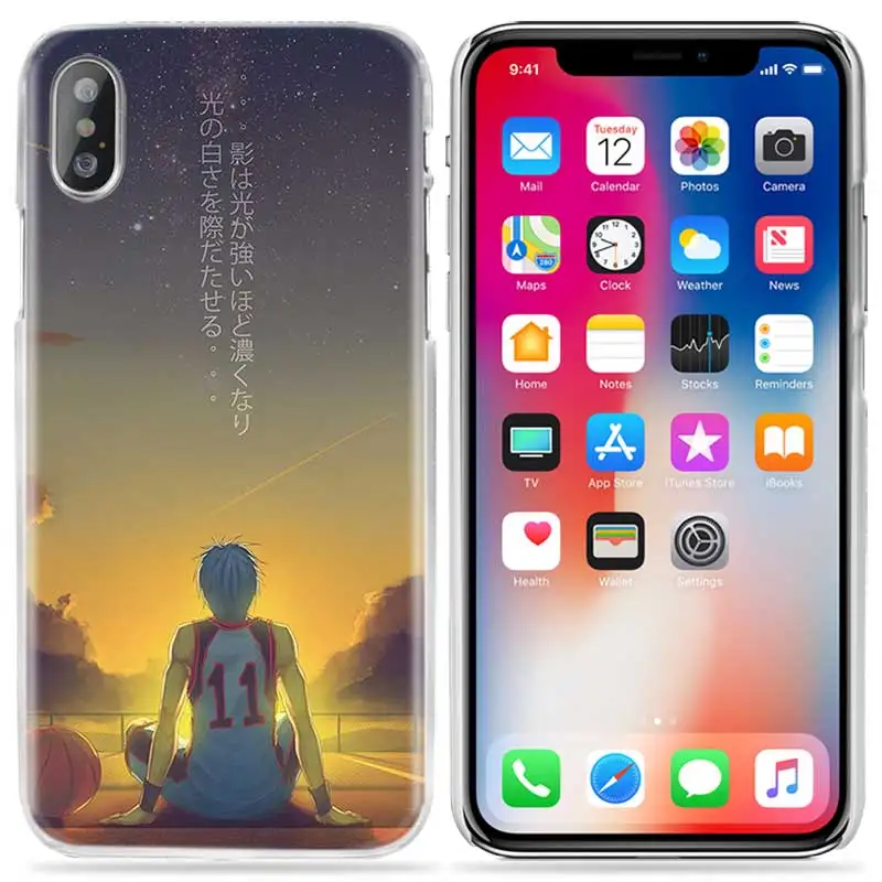 09 Kuroko чехол без корзины для iPhone XS Max XR X 10 7S 8 6 6S Plus 5S SE 5 4S 4 5C прозрачный жесткий PC аниме Kawaii чехол для телефона - Цвет: 09