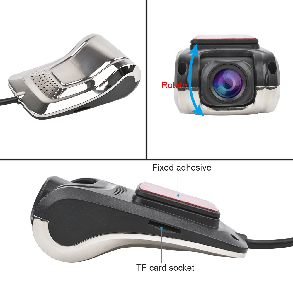 AOSHIKE алюминиевый сплав видеорегистратор Мини Автомобильный USB камера HD 140