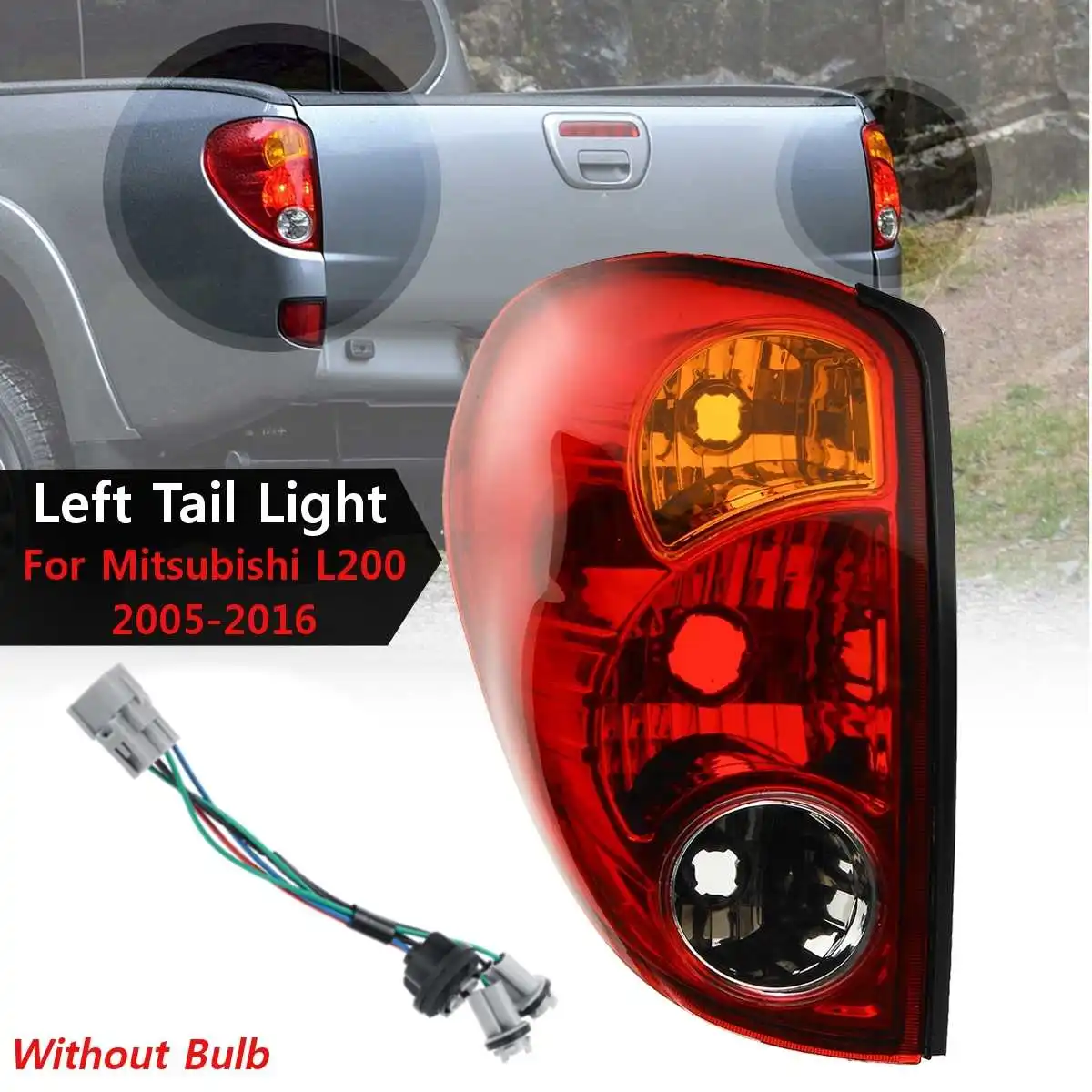 Red Left Автомобильные задние фонари для Mitsubishi L200 Triton Colt 2005- Пикап 1 пара задний фонарь задние фонари тормоза с проводом Замена дыма - Цвет: Red Left