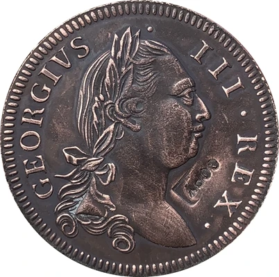 Ирландия Джордж III 1/2 Пенни 1774 копия монет|coin towel|coin networkcopy key |