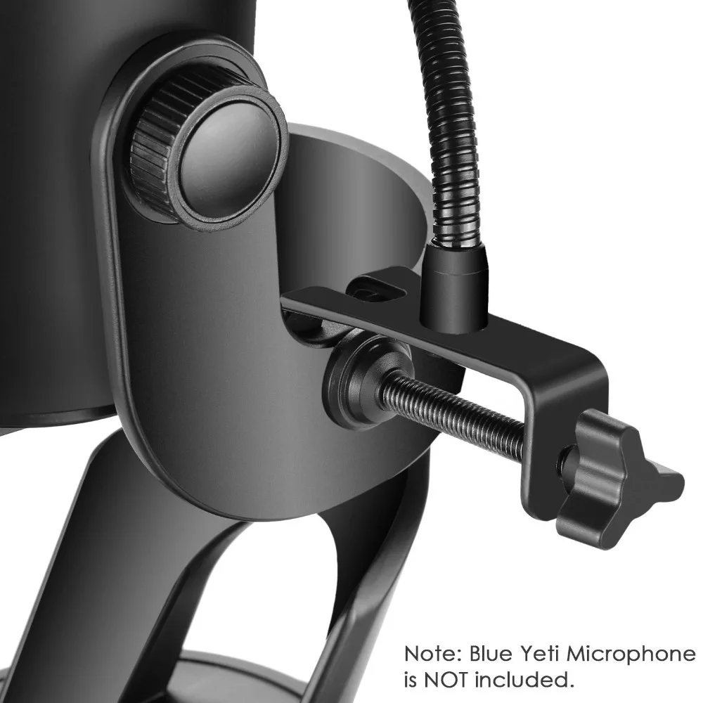 Neewer 4 дюймовый микрофон ветра поп фильтр Маска щит с крепежный зажим для синий Yeti