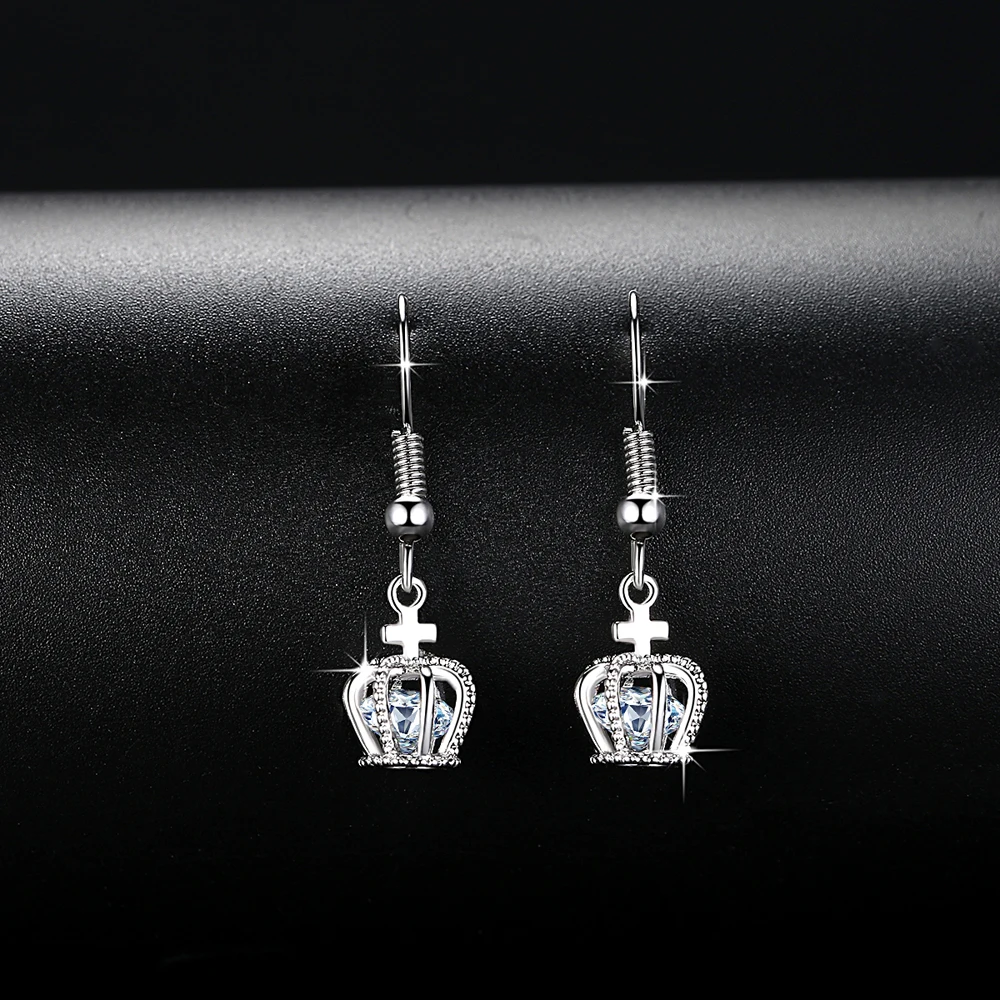 Новые модные ювелирные изделия серебряные серьги для женщин Классическая Корона