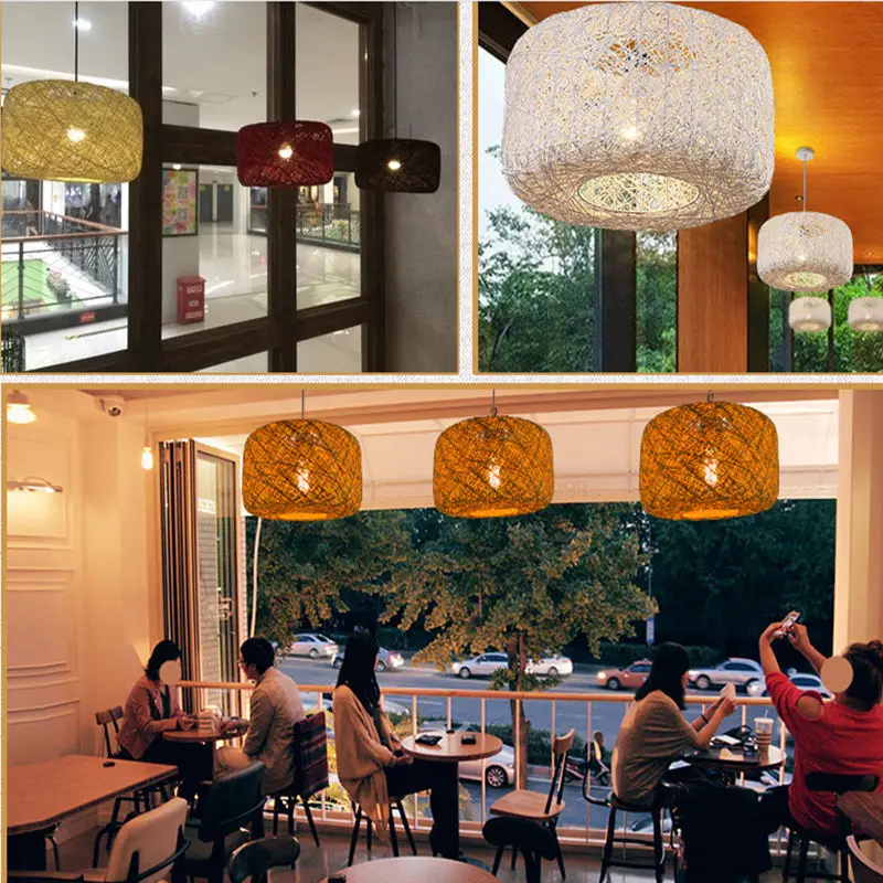 Современный Ретро Лофт LED E27 Canework деревенская кровать спальня лампа для чтения