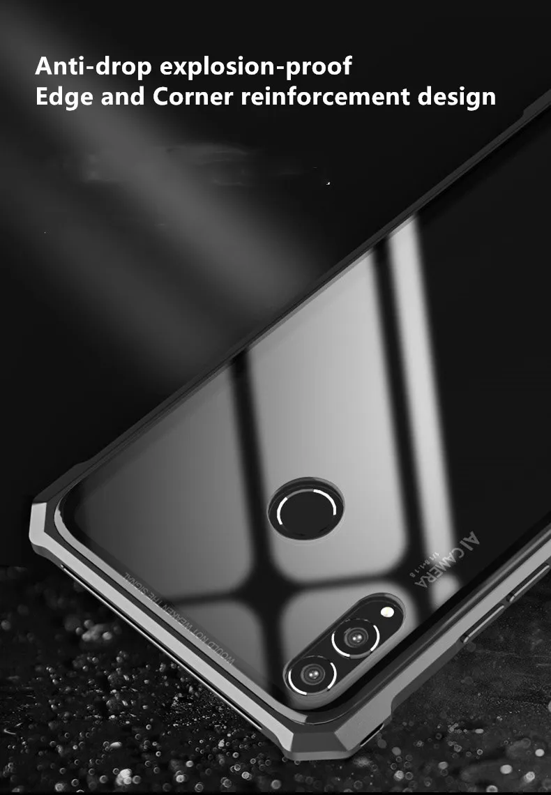Xiaomi Mi8 pro Bumper Case Funda Mi 8 metal frame tempered glass clear Back cover for m8 |