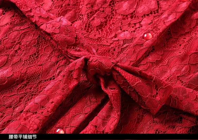 Женское элегантное кружевное платье Ласточкин хвост с вырезами на талии и поясом