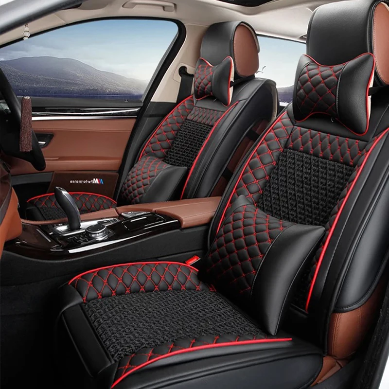 Универсальные кожаные чехлы для автомобильных сидений для Volkswagen Passat Polo Tiguan SANTANA golf Жук автомобиль аксессуары автостайлинг