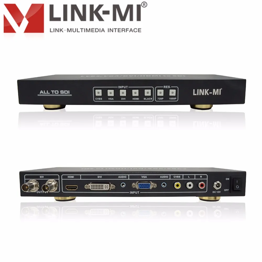 

LINK-MI AS01 SDI Converter HDMI VGA DVI signal to high definition video of SDI HD/3G-SDI Composite Video Up to 1080p 200meter