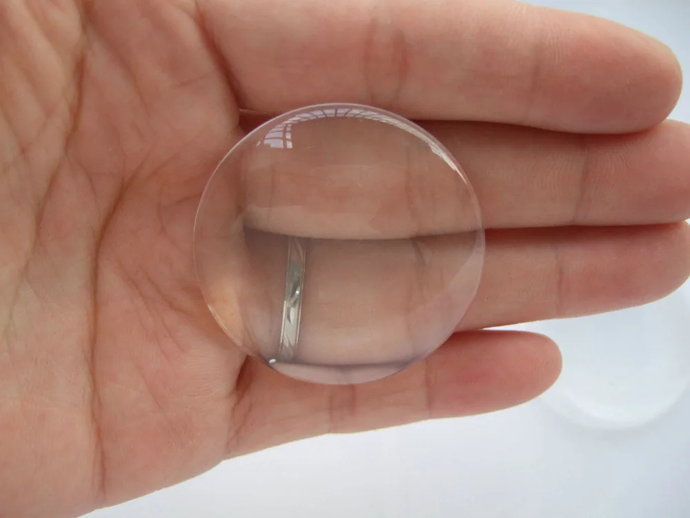 10 шт 40 мм большой круглый прозрачный стеклянный купол Кабошон плоская задняя