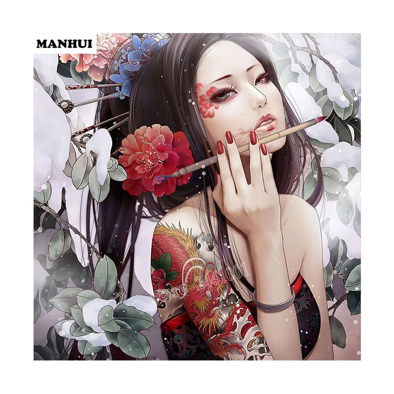 Алмазная вышивка 5D сделай сам алмазная живопись очаровательной женщины