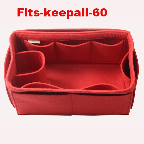 keepall-60 Подходит Neverfull восхитительный Speedy25 30 35 40 keepall кошелек Вставить пеленки мешок войлочная сумка Организатор сумка(w/молоко держатель бутылки воды - Цвет: keepall-60