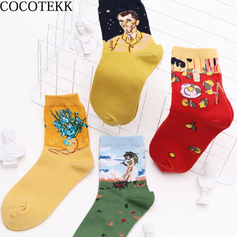 2018 новые модные дизайнерские носки COCOTEKK с абстрактным рисунком масляной