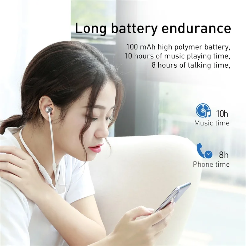 Baseus S11A Bluetooth-наушники Спортивные Беспроводные наушники Bluetooth-гарнитура для iPhone