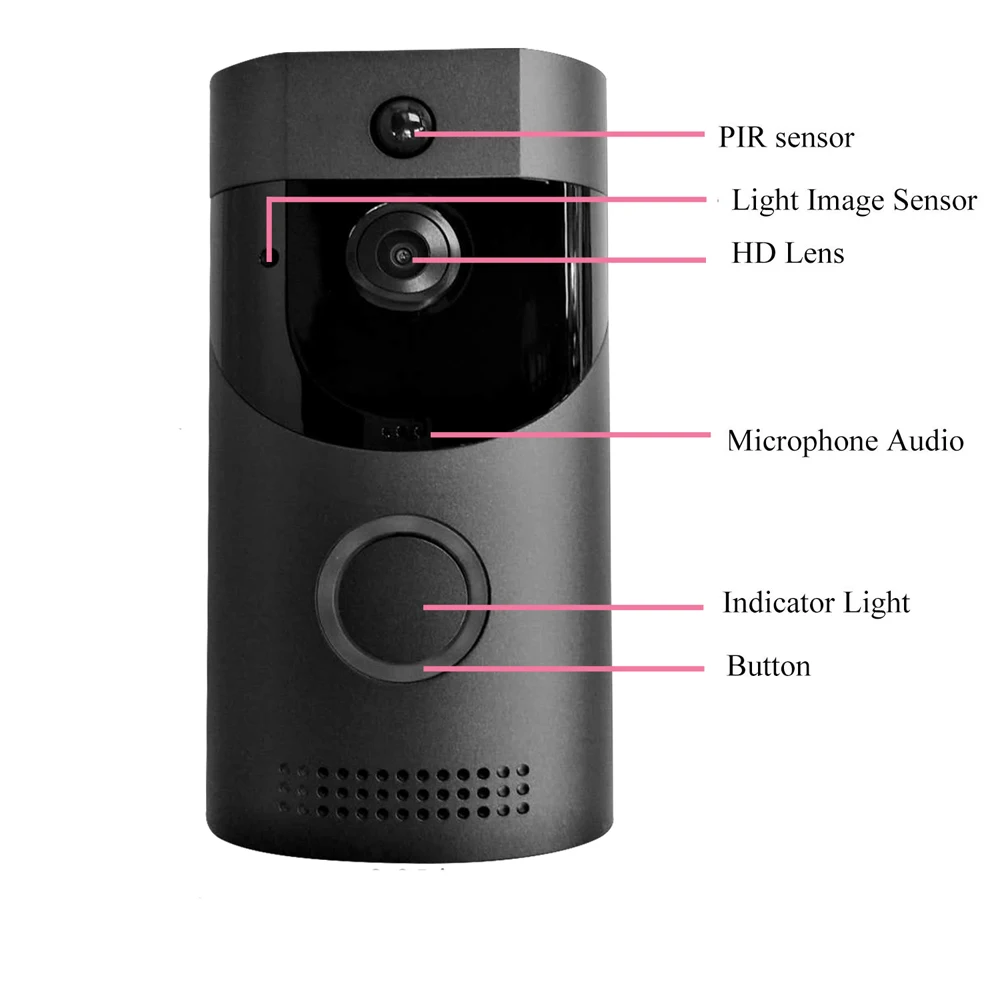 Yiktree видеодомофон Водонепроницаемый 720P HD беспроводной WiFi видео дверной звонок PIR