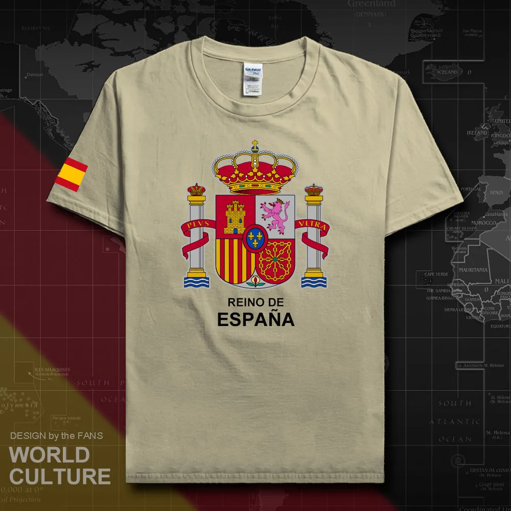 Футболка мужская с надписью Kingdom of Spain Espana 2018 хлопок|Мужские футболки| |