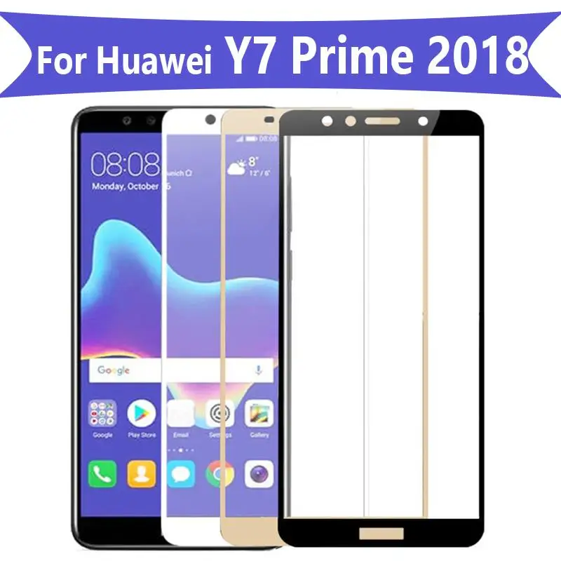 Для huawei Y7 prime 2018 закаленное стекло Y 7 защитная пленка для экрана huavei y7prime hauwei 7Y