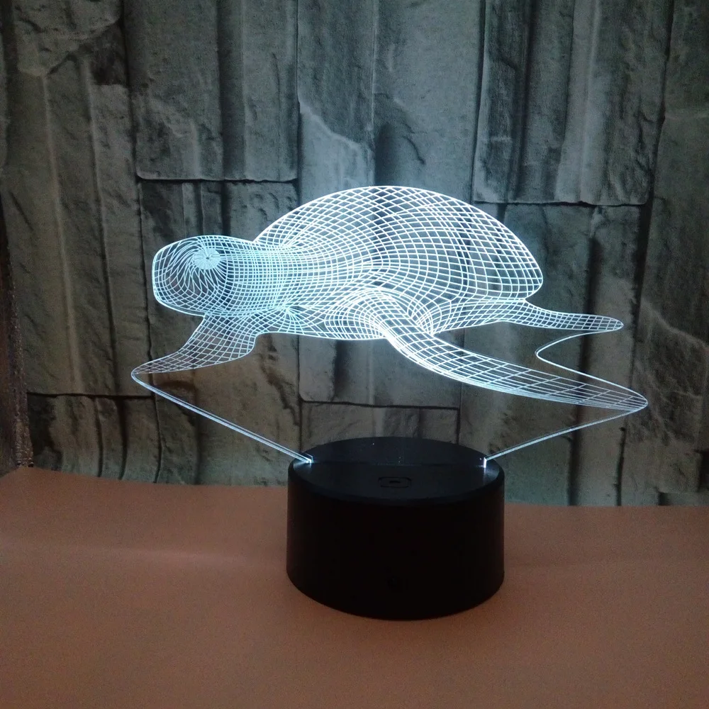 Новый Черепаха 3d светильник с дистанционным управлением светодиодный Ночник