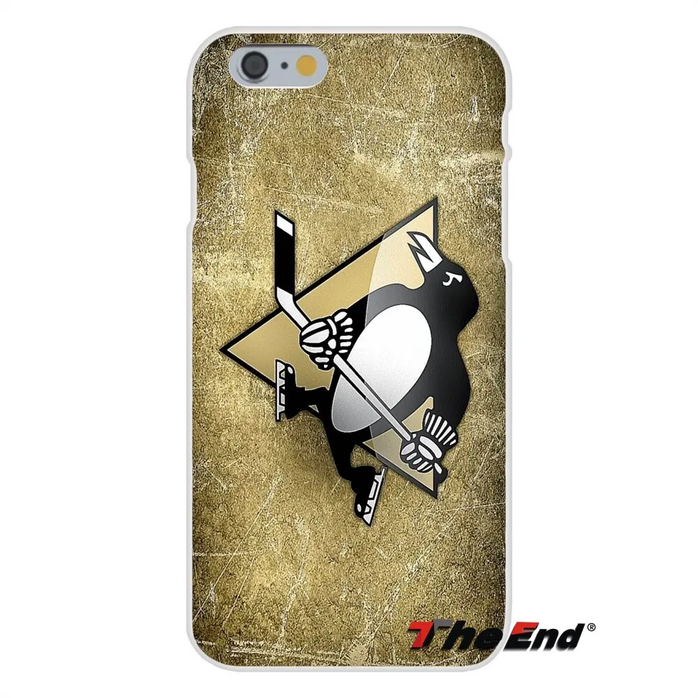 Для iPhone X 4 4S 5 5S 5C SE 6 S 7 8 плюс Galaxy Grand core Prime Alpha логотип для Питтсбург Пингвинз Мягкий