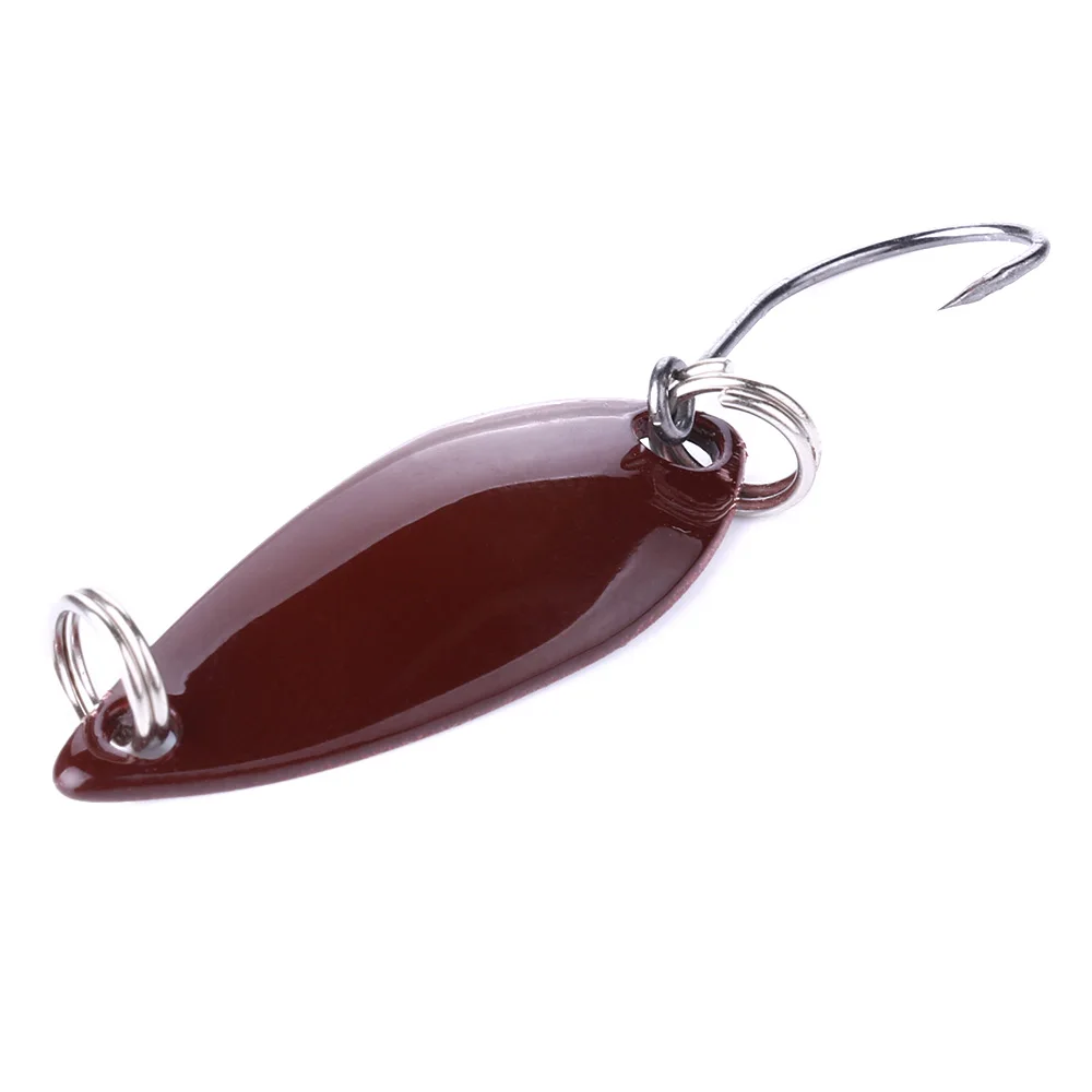 Super 5pcs a lot 2.6g 30mm Trout Spoon Lure Metal Bait Fishing Lure Copper Material Freshwater Fishing Tackle Isca Artificial