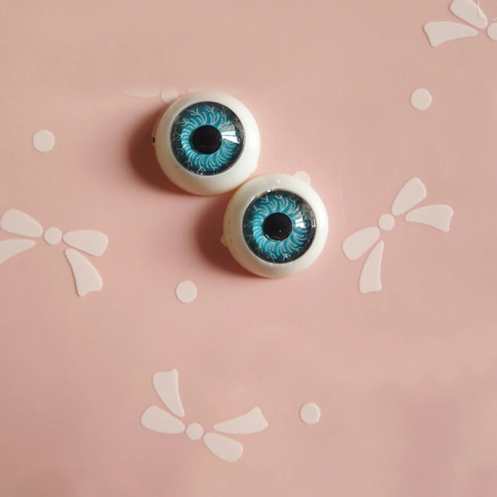1 пар/компл. 12 мм кукольные глаза полукруглые Акриловые Глаза для DIY кукла Мишка ремесла микс Цвет Пластик кукла глазные яблоки для кукол игрушка Запчасти - Цвет: Синий