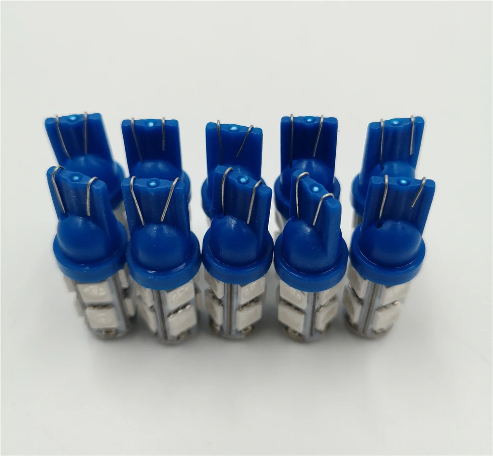 100 шт. Автомобильные светодиодные лампы s 194 168 W5W T10 9SMD 5050|Сигнальная лампа| |