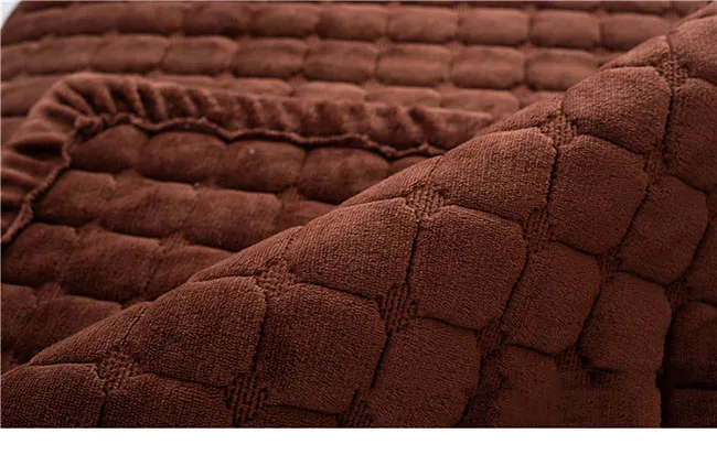 1PCS brown Плюшевый стекающийся Современный твердый комбинированный комплект секционных чехлов для дивана, полотенце, твердый плед, чехлы для дивана, противоскользящие мягкие чехлы для дивана, 1 шт - Цвет: 1PCS brown
