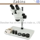 Бинокулярный стереомикроскоп с непрерывным увеличением 3,5x-180X, 56 светодиосветодиодный, кольцевой свет 0,5x 2X, линза для ремонта печатных плат