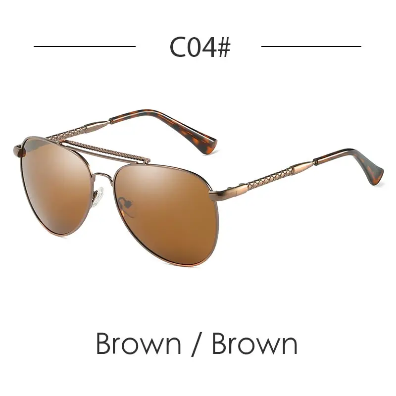 Brown Brown BAVIRON слеза солнцезащитные очки поляризованные для мужчин УФ Защита для женщин Пилот мужские солнцезащитные очки вождения солнцезащитные очки мужские очки Gafas - Цвет линз: Brown Brown
