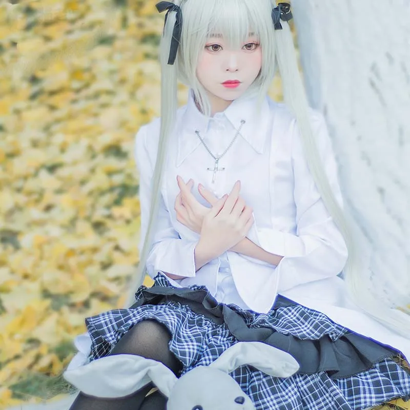 Аниме игра девушки маскарадный костюм Kasugano Sora костюмы Yosuga no в одиночестве (топ +