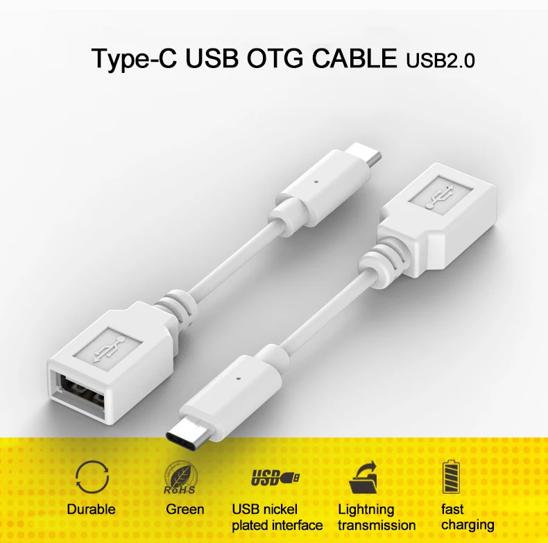 OTG кабель для передачи данных Type C к USB A Кабель Micro 3 0 2 порт пластиковая расческа