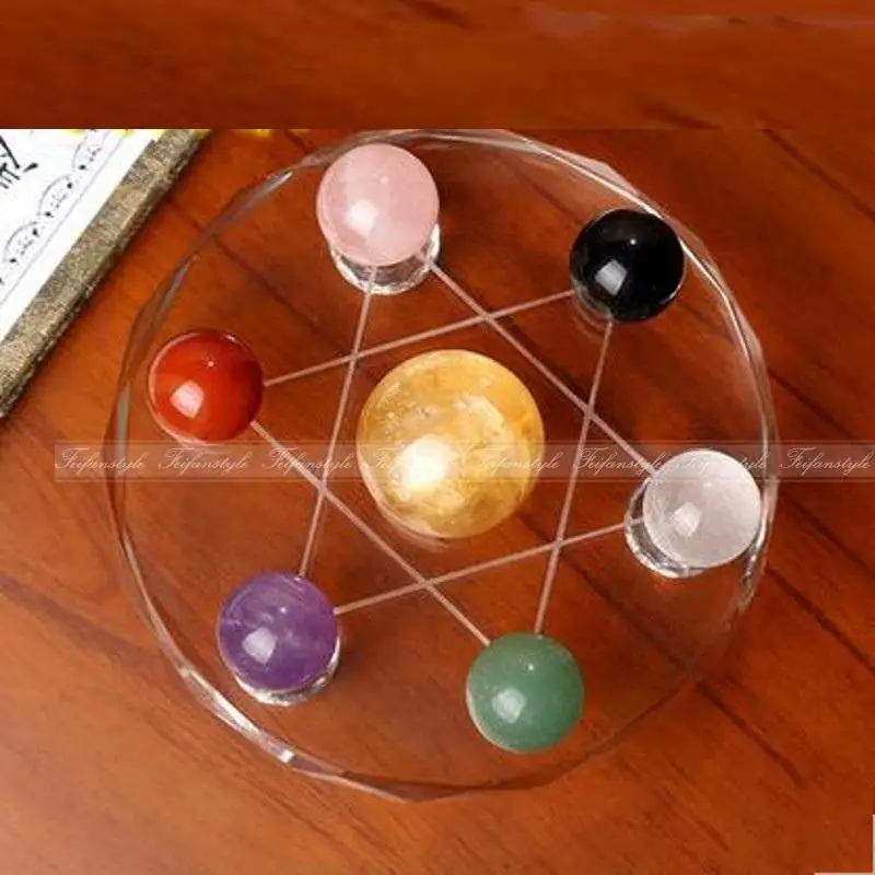 1 комплект Кристальные шарики из натурального кристалла 7 цветов|fengshui crystal