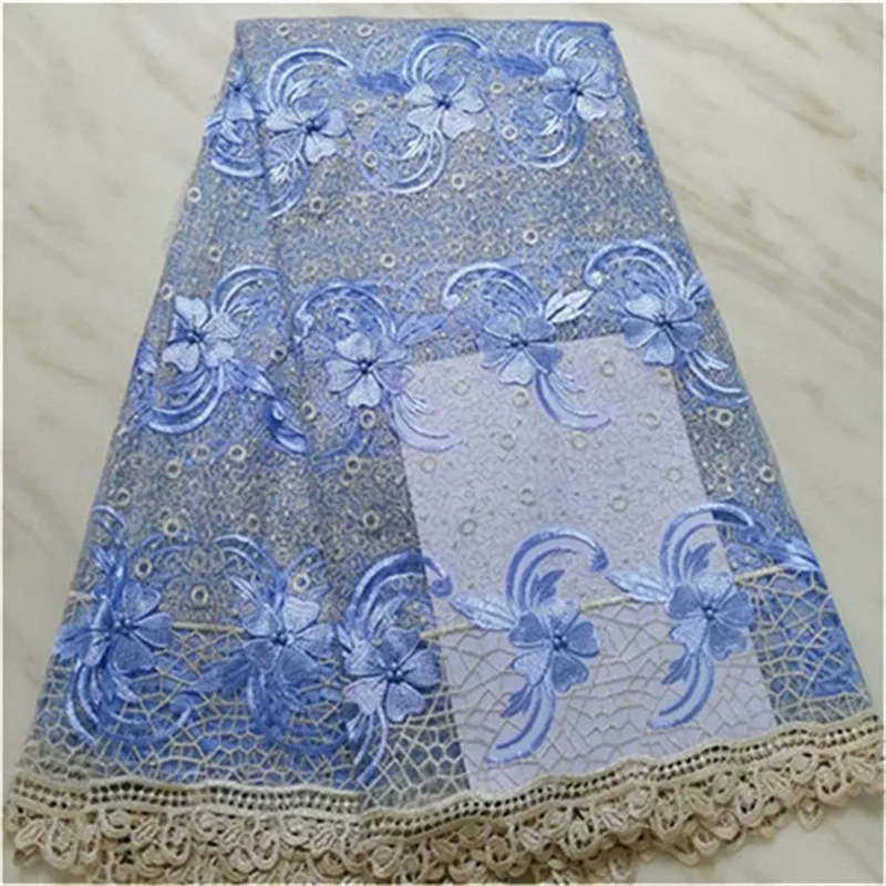 Королевский синий зеленый 3d Кружева Цветы последние нигерийские кружева стили