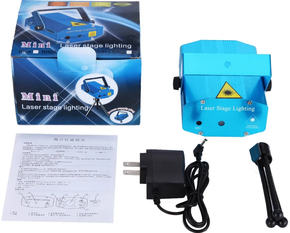 Синий чехол 150 мВт RG мини лазерный проектор этапа светильник вечерние мин на