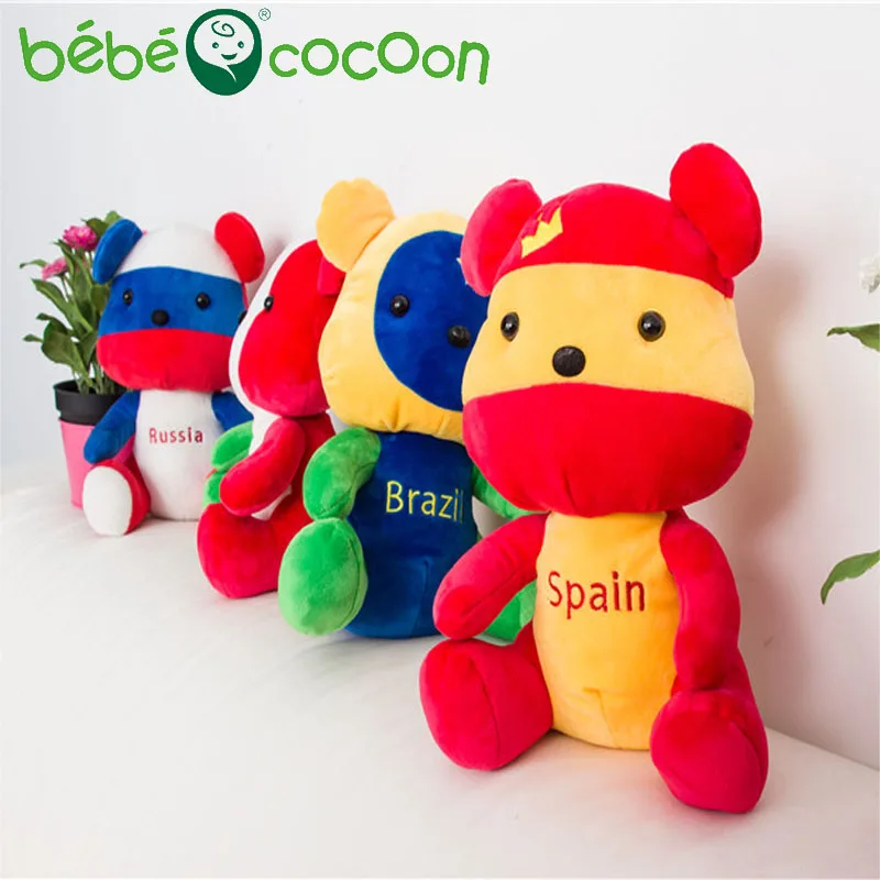 Bebecocoon Новое поступление 2017 года Национальный флаг Мишка Куклы животного
