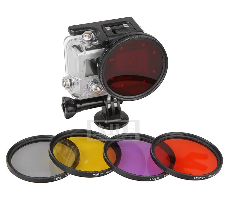 Поляризационный фильтр для камеры Адаптер 58 мм комплект подходит Gopro Hero 3 SJ4000