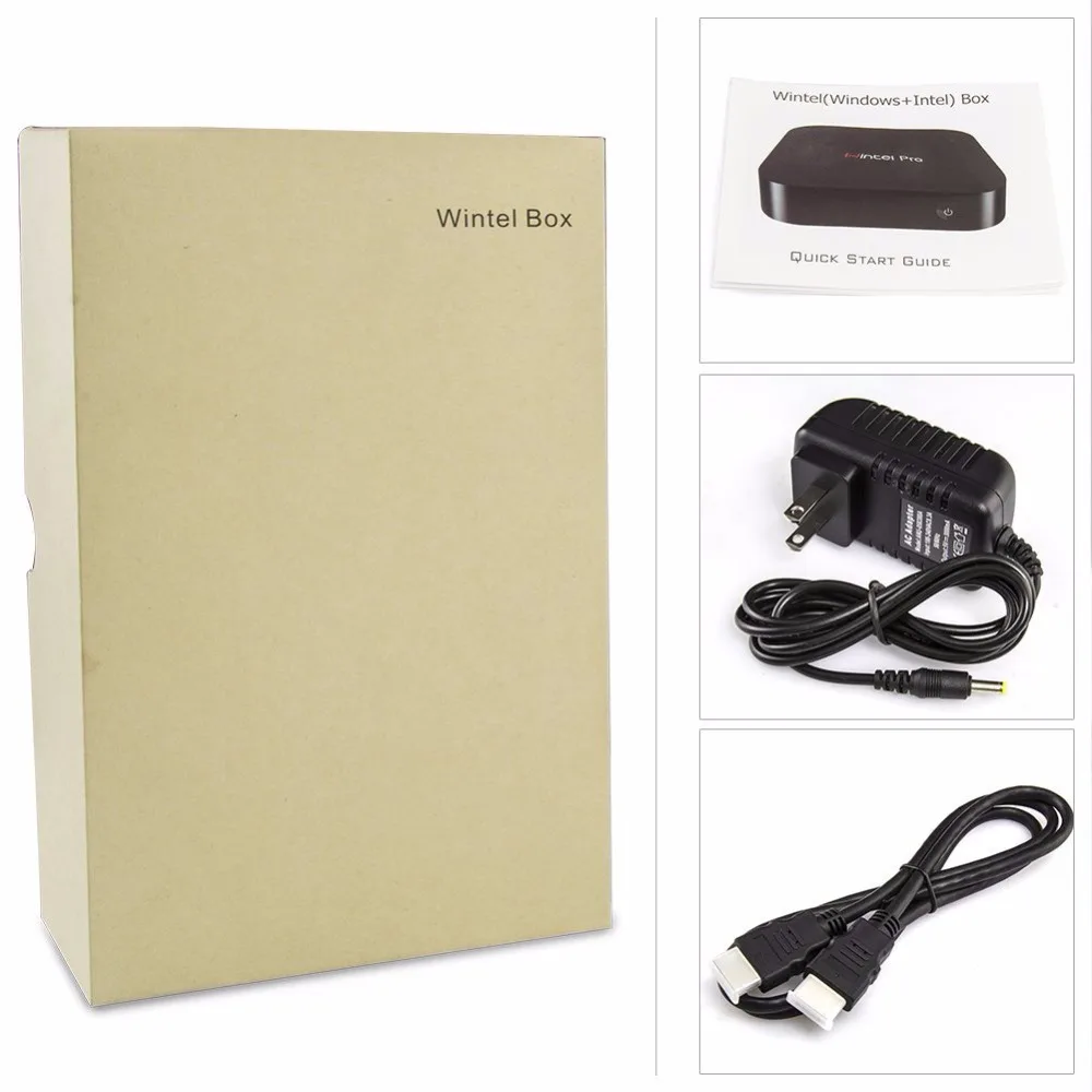 Wintel Pro W8 TV Box Win10 Mini PC Z8300 4 ядра 2 ГБ/32 Гб Bluetooth 4K * 2K HDTV Smart STB мультимедийный плеер|player