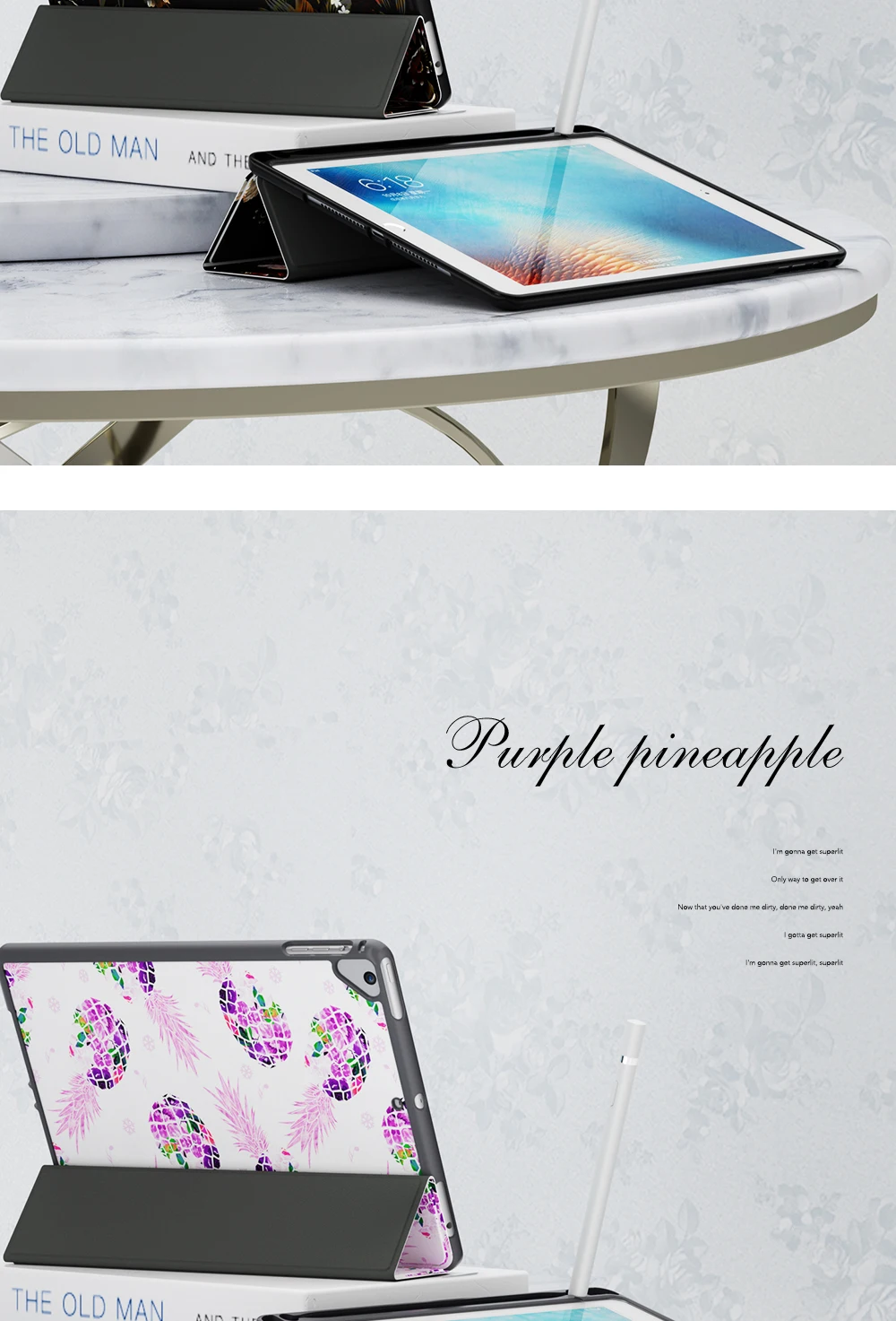 Чехол для iPad Pro 10,5 Air 3 с рисунком, чехол с карандашом, авто спящий режим, пробуждение, подставка, умный чехол для iPad A1701 A1709 A1852