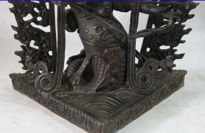 13 &quotТибетский буддизм медный Бронзовый Mahakala Vajrapani Будда Setrap Чэнь статуя | Дом и