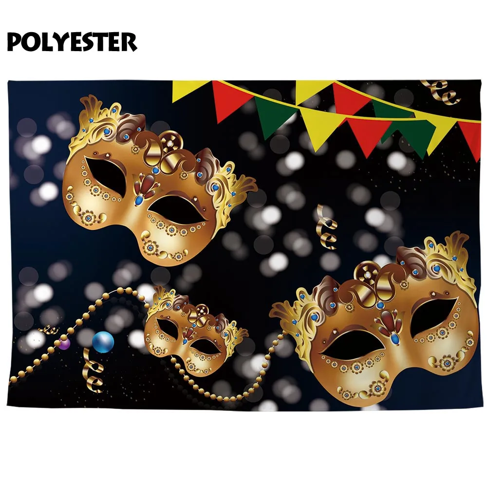 Allenjoy маскарадный фон для фотостудии Золотой Марди Гра боке праздник карнавал