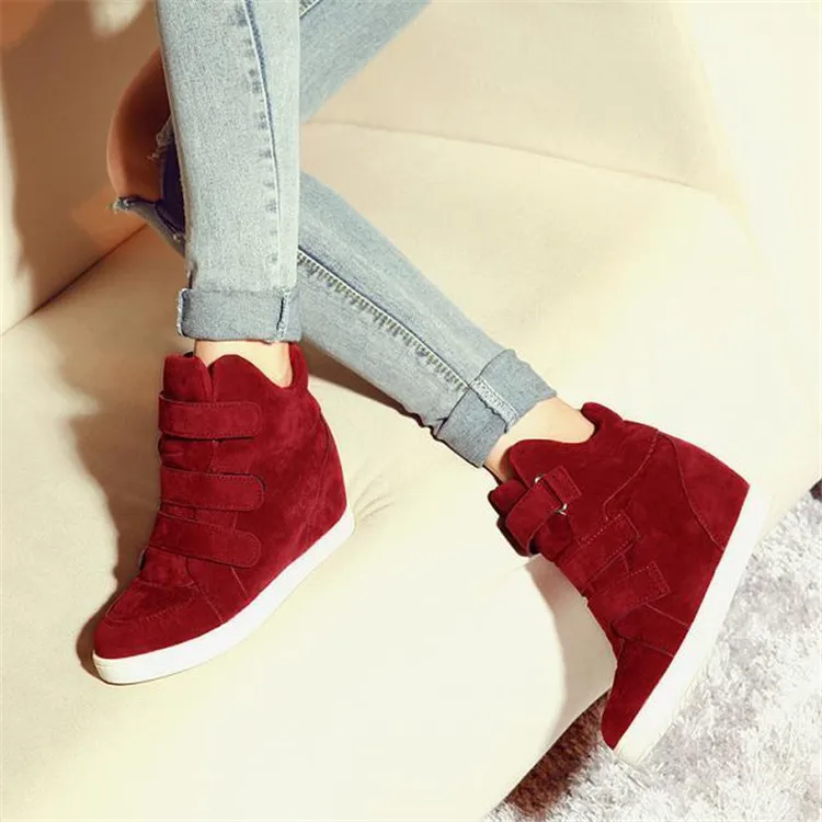 2015 stylish fashion Height Increasing lady Sneakers working boots comfortable women sport casual shoes HF-1520 | Обувь