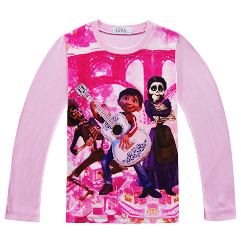 2018 Детские пижамные комплекты для мальчиков пижамы с героями мультфильмов Коко