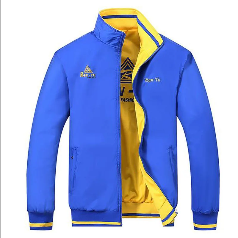 Двухсторонний бомбер для мужчин ветровка поло спортивная одежда