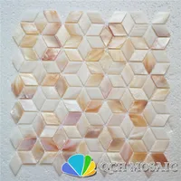 Freshwater shell mother of pearl mosaic tile for kitchen backsplash and bathroom wall tile 11 square feet/lot rhombus pattern
