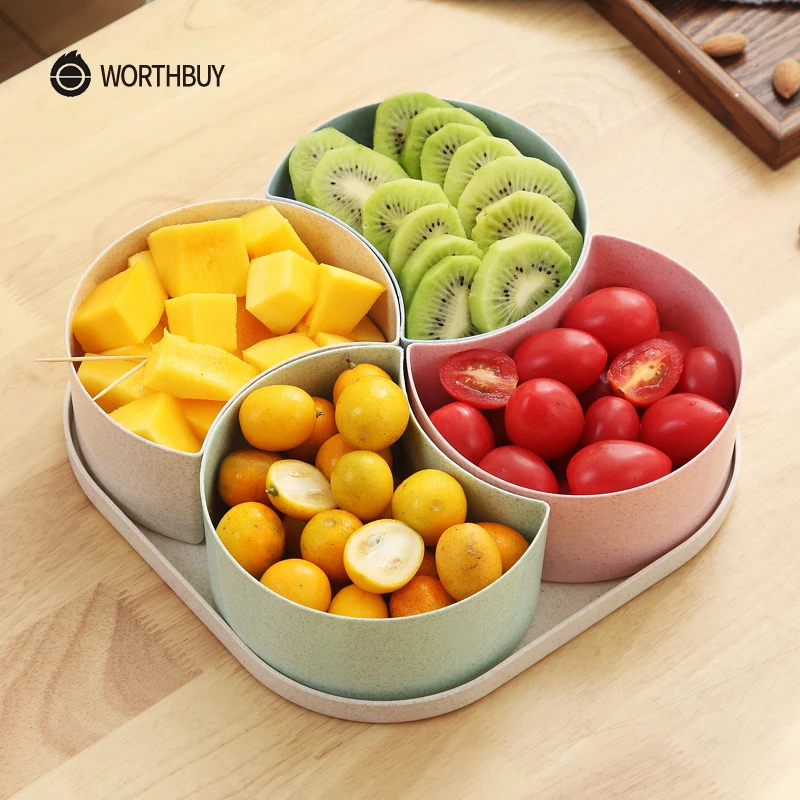 WORTHBUY новый год контейнер для хранения продуктов закуски сухофрукты ящик с