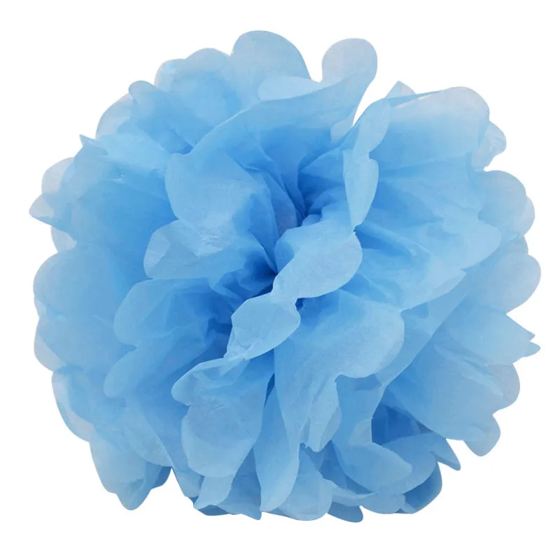 FB10lake blue 5 шт. 10/15/20 см помпон из бумажной салфетки Бумага Pom Poms, цветок для свадьбы украшение автомобиля вечерние пользу поделок ручной Цветочные шары из бумаги - Цвет: FB10lake blue