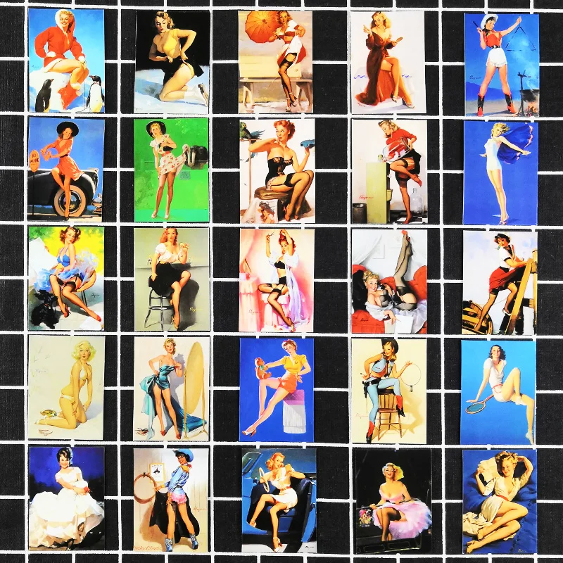 100 шт ретро сексуальные наклейки для велосипеда мотоцикла машины скейтборд